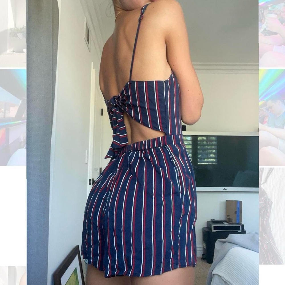 Red White & Blue Holister Romper